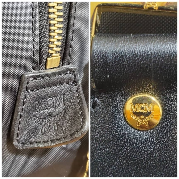 Authentic MCM Signature Visetos Monogram Boston Bag with Strap - Picture 5 of 12